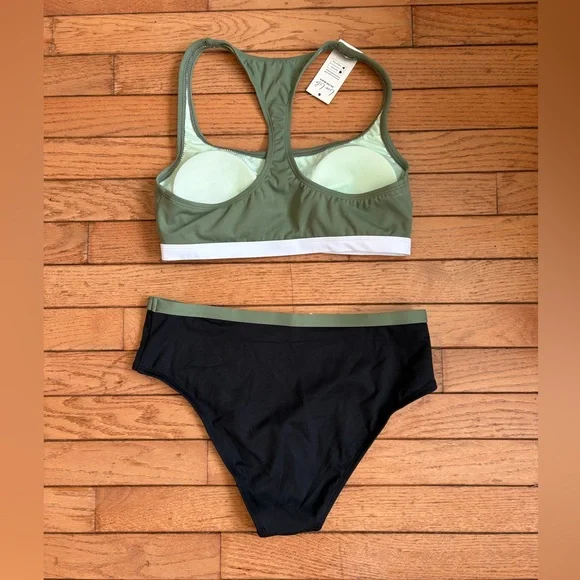 CUPSHE Warm-Up Colorblock Bikini Set size small - Picture 6 of 7